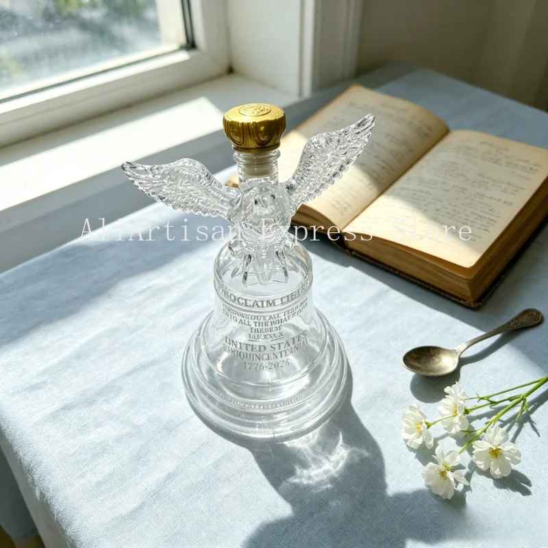 Eagle Bell Crystal Decanter Large Capacity Whiskey Wine Bottle Bar Table Collectible Glass Decor
