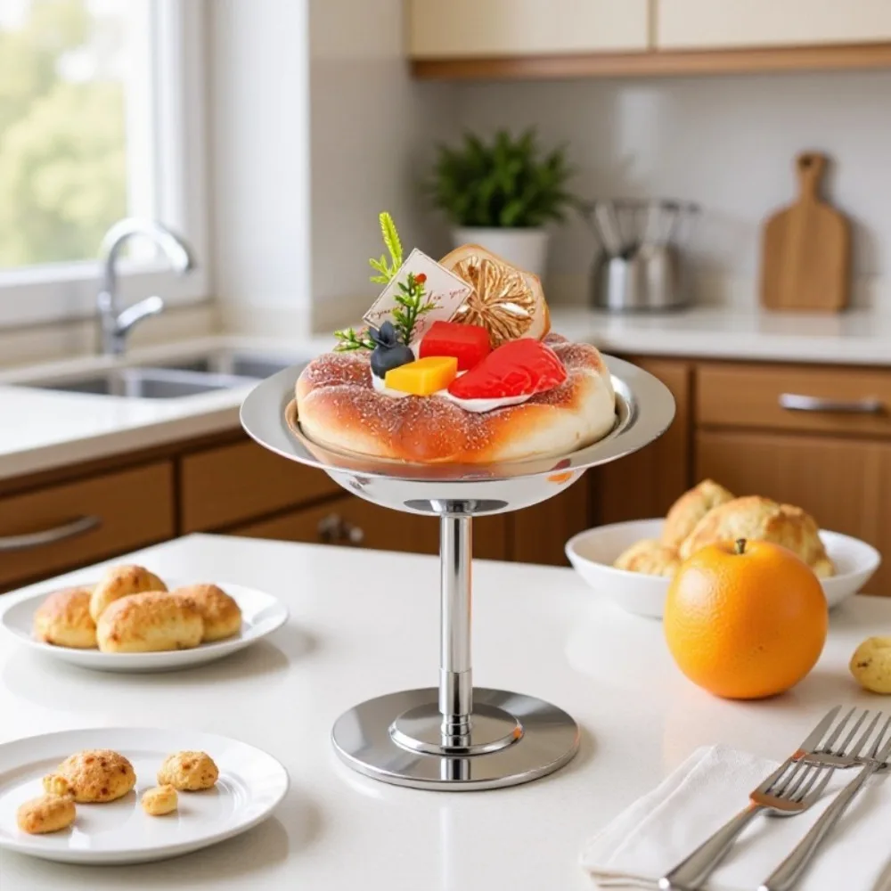 304 Stainless Steel Stemmed Dessert Cup, Ice Cream Fruit Bowl for Hotel Restaurant Catering Serving