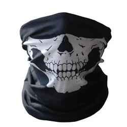 Black Skull Mask Bandana Bike Motorcycle Helmet Neck Face Mask Half Face Paintball Ski Sport Headband Military Game Masks