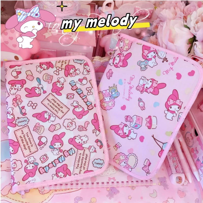 Japan my melody bill storage bag, children's handbook, cute passport document, grid brochure bag, women's card holder, pink