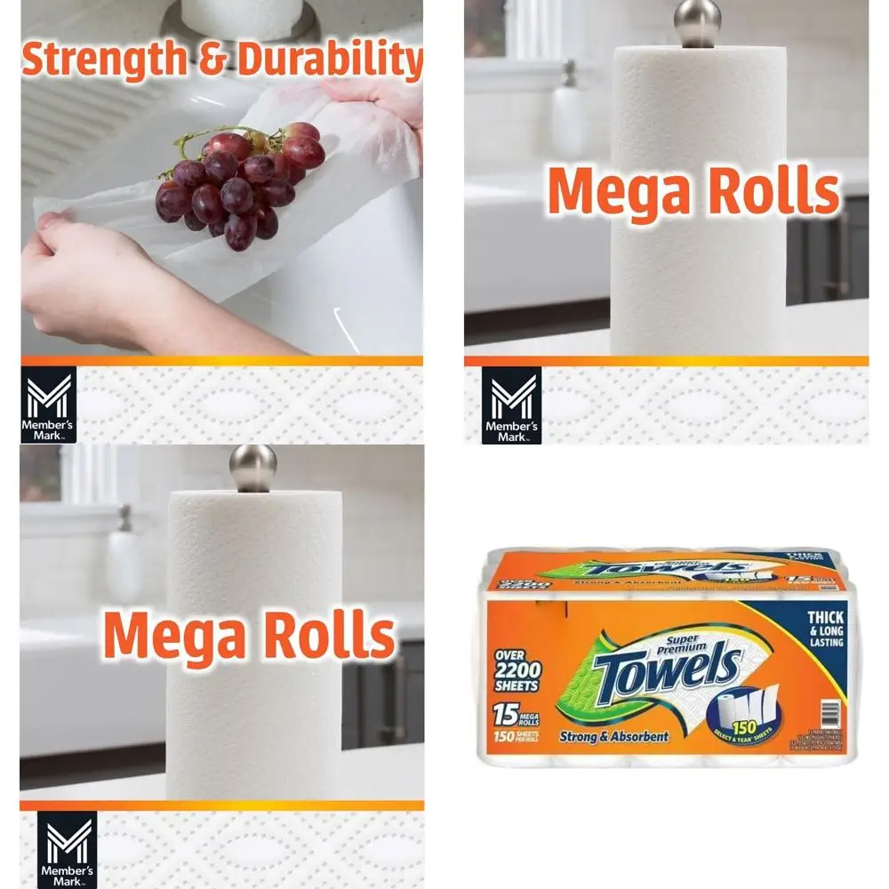 

Superior Quality 2-Pack Paper Towels, 15 Rolls, 150 Sheets Each
