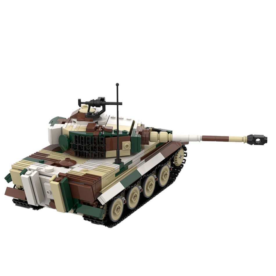 WW2 Tiger E German Tank V2 MOC لبنات بناء ، طوب نموذج مركبة مصفحة ، خبير متعقب ، ألعاب تعليمية تصنعها بنفسك ، هدايا ألغاز للأطفال