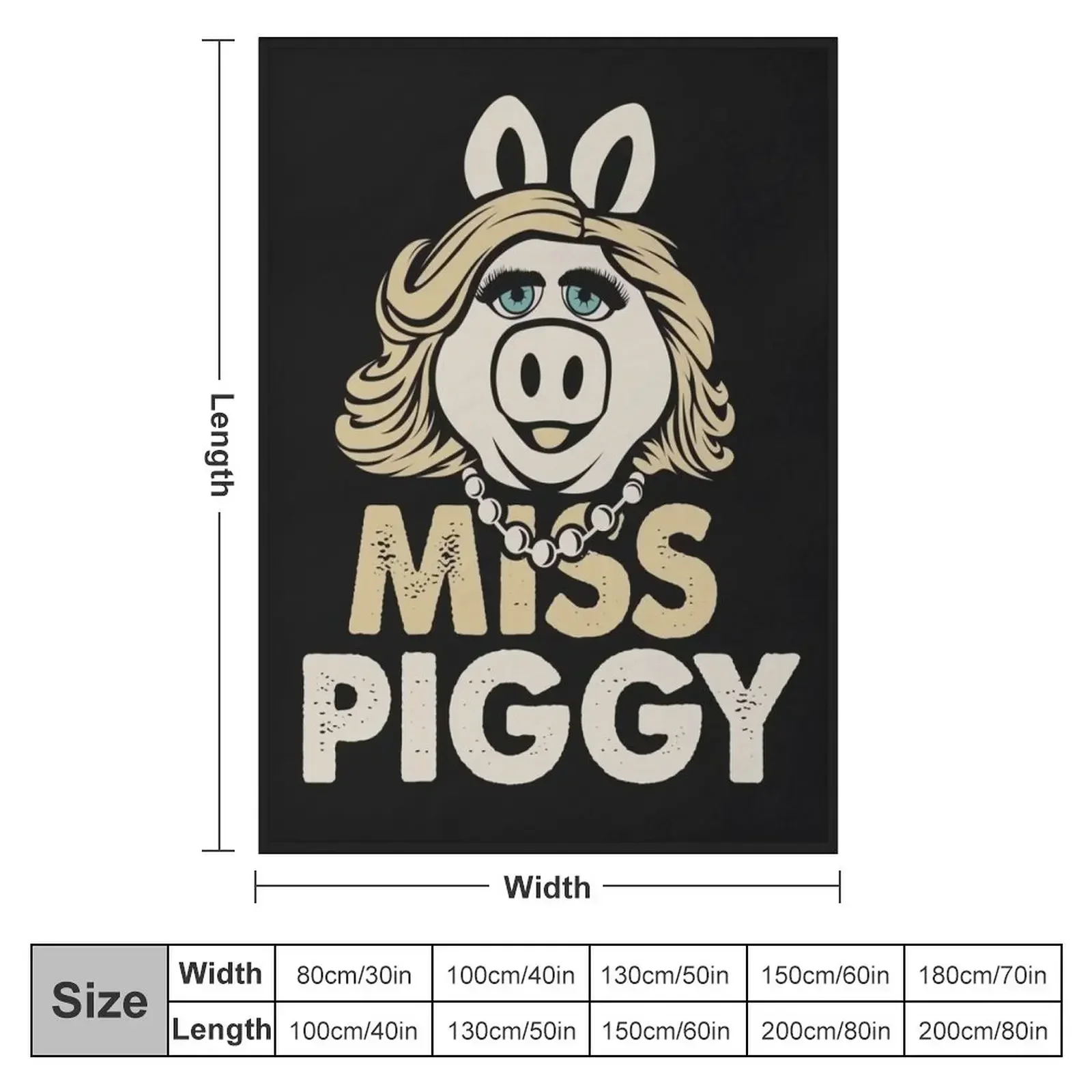 Miss Piggy Throw Blanket Designers Vintage Custom Loose Blankets