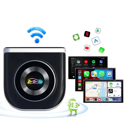 2025 MMB 最大 5.0 AI ボックス Android 13 QCM6225 8 コア Android 自動ワイヤレス CarPlay アダプター分割画面 GPS 8 + 128 グラム YouTube Netflix