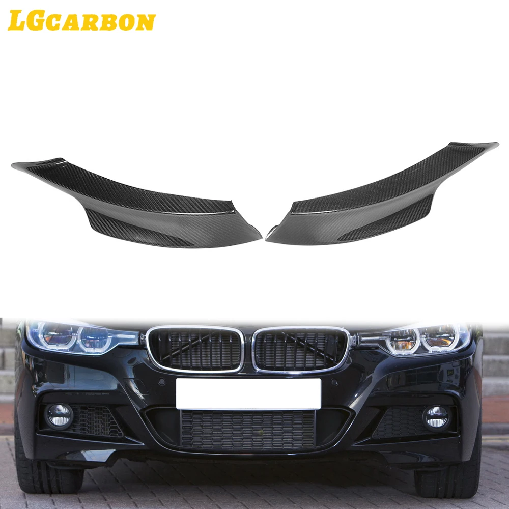 LGcarbon E90 M Package Dry Carbon Front Splitters Add on Style Front Flaps Fit For BMW 3 Series E90 LCI MT Bumper