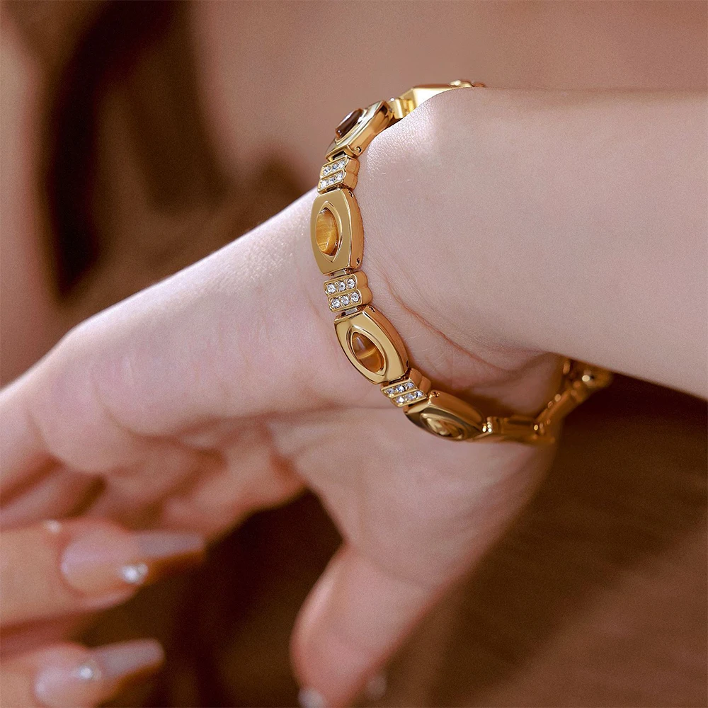 BS Bee Sister Fashion Quartz Women Watches Tonneau Dial Alloy Luxury Vintage Watch For Woman New Gifts