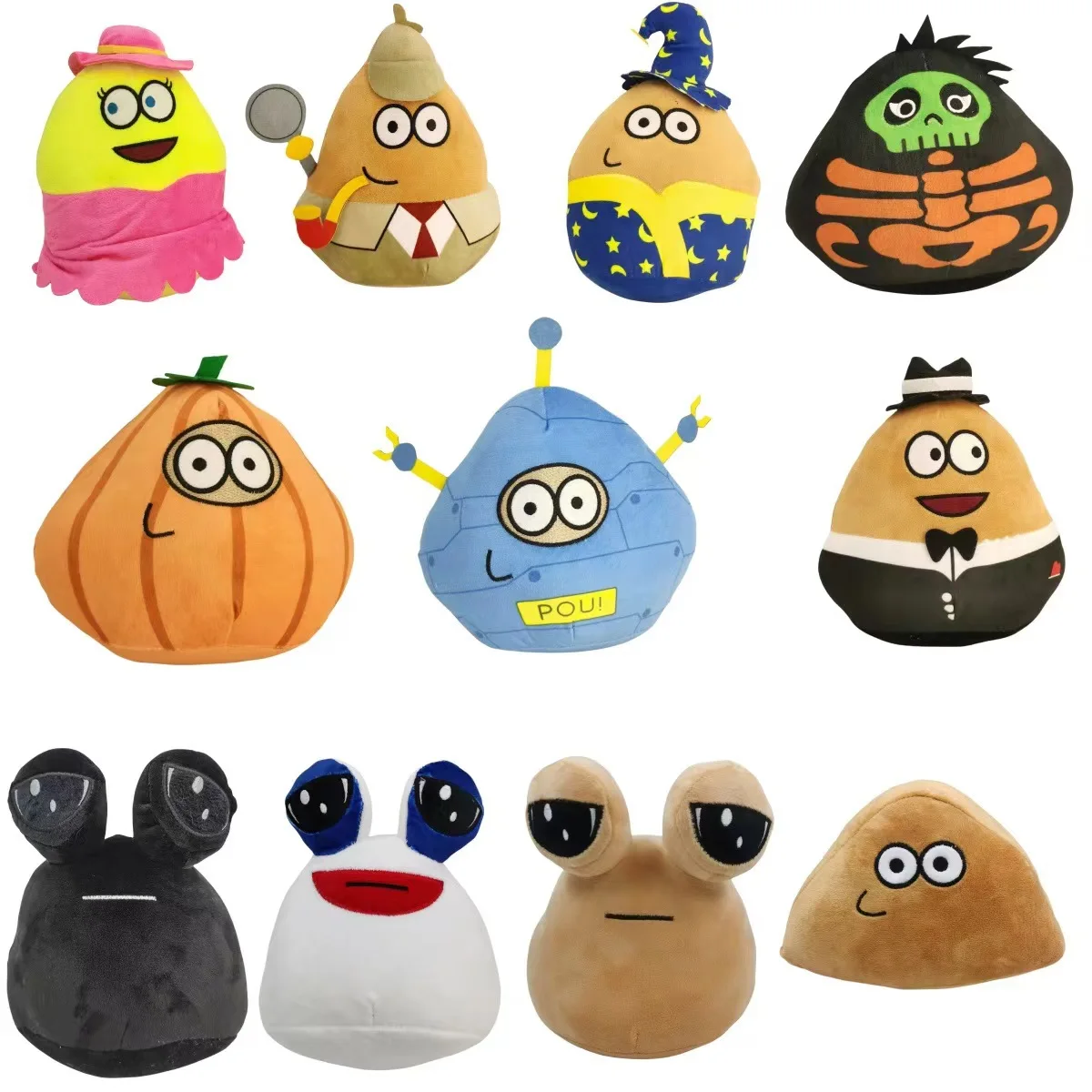 Hot Game My Pet Alien Pou Plush Toy Furdiburb Emotion Alien Plushie Stuffed Animal Pou Doll Birthday Christmas Gift 20-30CM