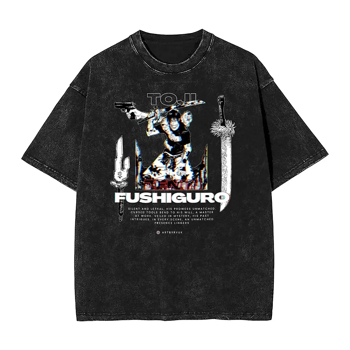 

Streetwear Washed T Shirt japanese anime Casual T Shirts Toji Fushiguro Tee Shirt for Male Summer Aesthetic Pattern Clothing