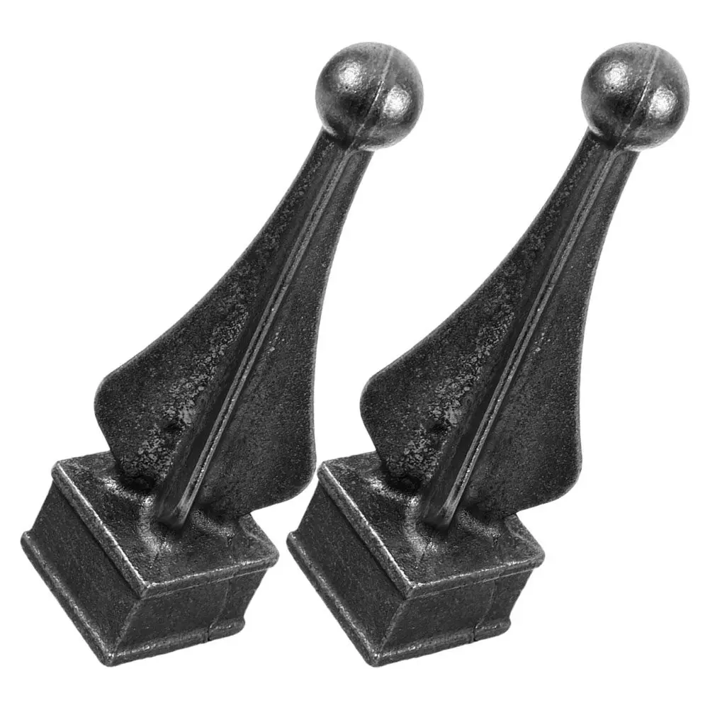 

2Pcs Iron Fence Topper Finials Gate Post Decorative Yard Garden Outdoor Fence Decoration Yard Decorations Garden Decorations