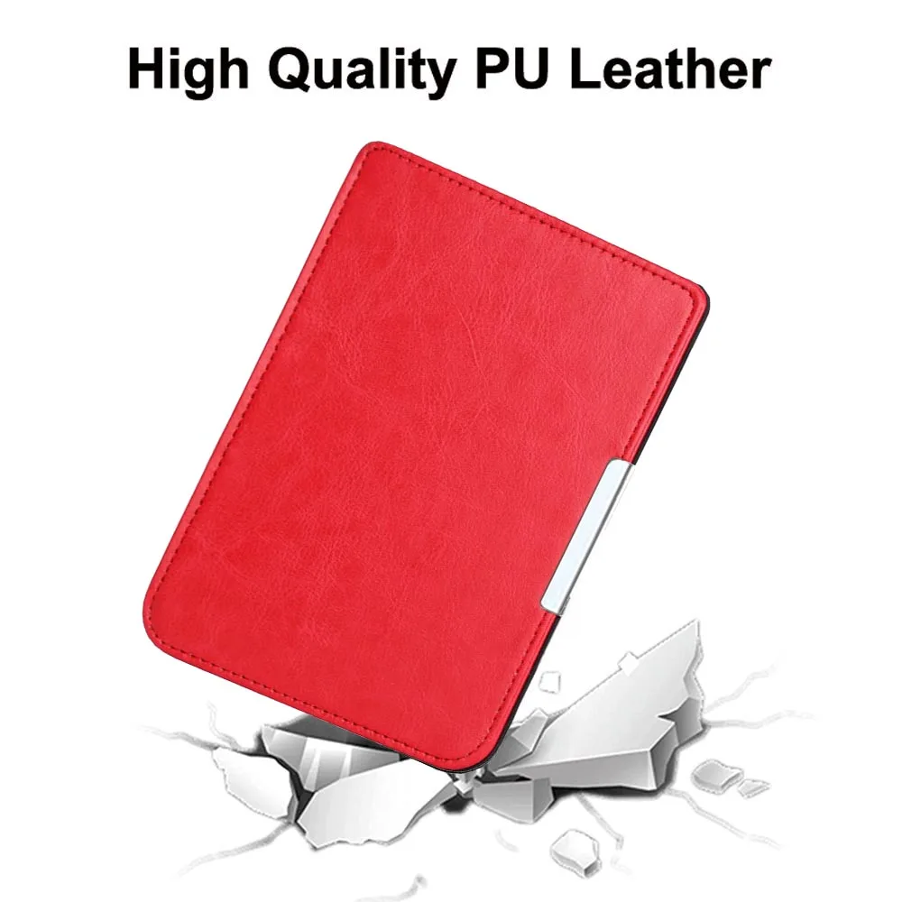 Lightweight Leather Case for Pocketbook Basic Touch Lux ebook Reader Cover and Pocketbook 614 615 624 625 626 Plus Flip Case