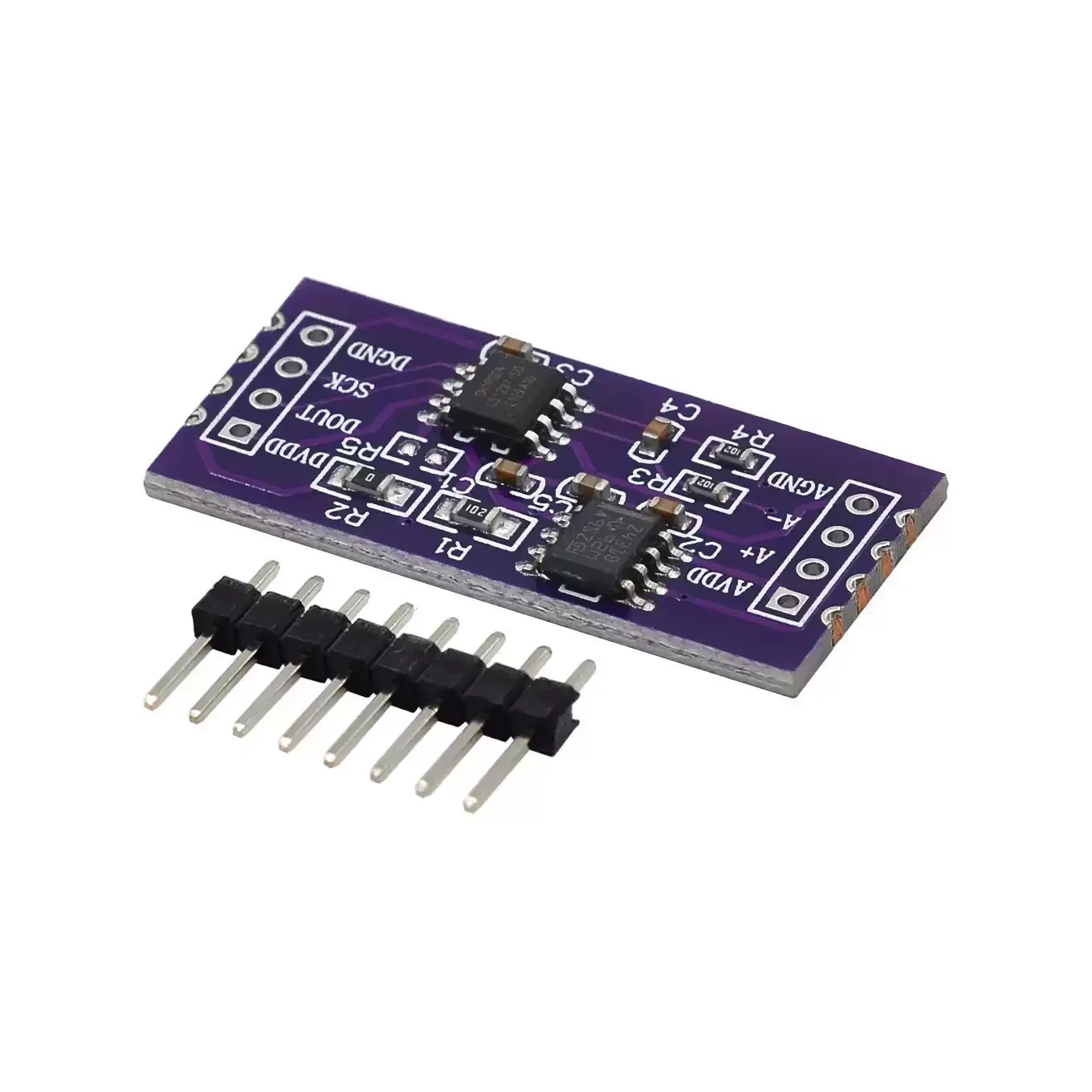 CS1237 24-bit ADC module with on-board TL431 external reference chip, 24-bit single-channel load cell sensor module
