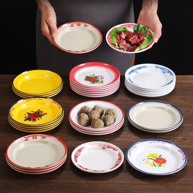 Small Dishes, Hot Pot Restaurants, Restaurant Plates, Melamine Chinese Tableware Household Dishes,Customizable Plates