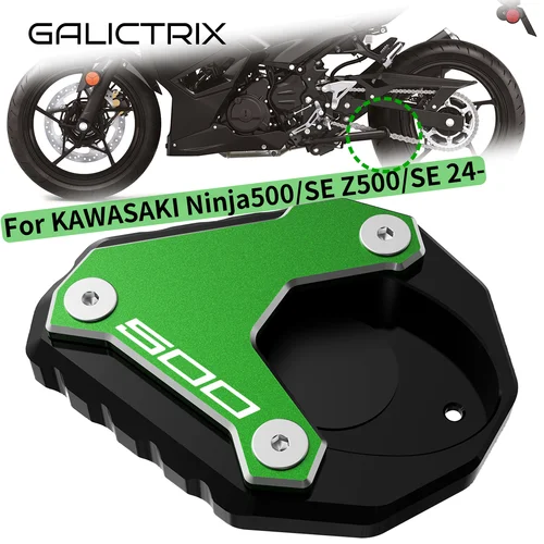 Imagen 1 del producto Para Kawasaki NINJA500 Z500 Ninja 500 Z 500 SE 2024 2025 accesorios de motocicleta soporte lateral placa de soporte ampliadora