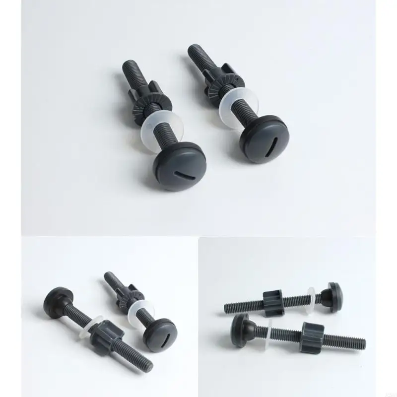 4PCS Toilet Bowl Mooring Bolts with Thick Rubber Washers Secure Leakproof Installation for 2 Inch & 3 Inch Drain Valves A2BB