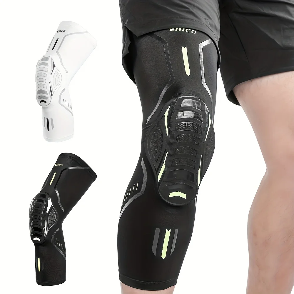 Vilico sports knee pads, compression breathable leg pads, with honeycomb pad leg covers, patella fixation, suitable for both men