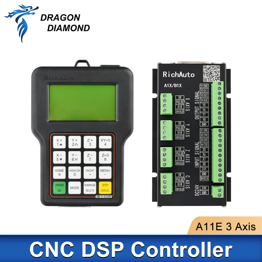 DSP RichAuto A11E CNC Controller 3 Axis USB Controller Remote for CNC Router Control System