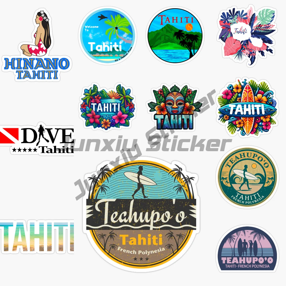 

TAHITI Самый лучший архипелаг в Полинезии, близкое место на небесах, виниловая самоклеящаяся пейзажная наклейка на автомобиль