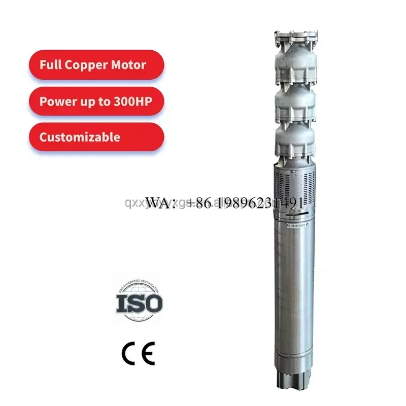 Wmwmnu High Quality 220V 380V 440V Stainless Steel Centrifugal Submersible Clean Water Pump High Pressure Iron Housing for