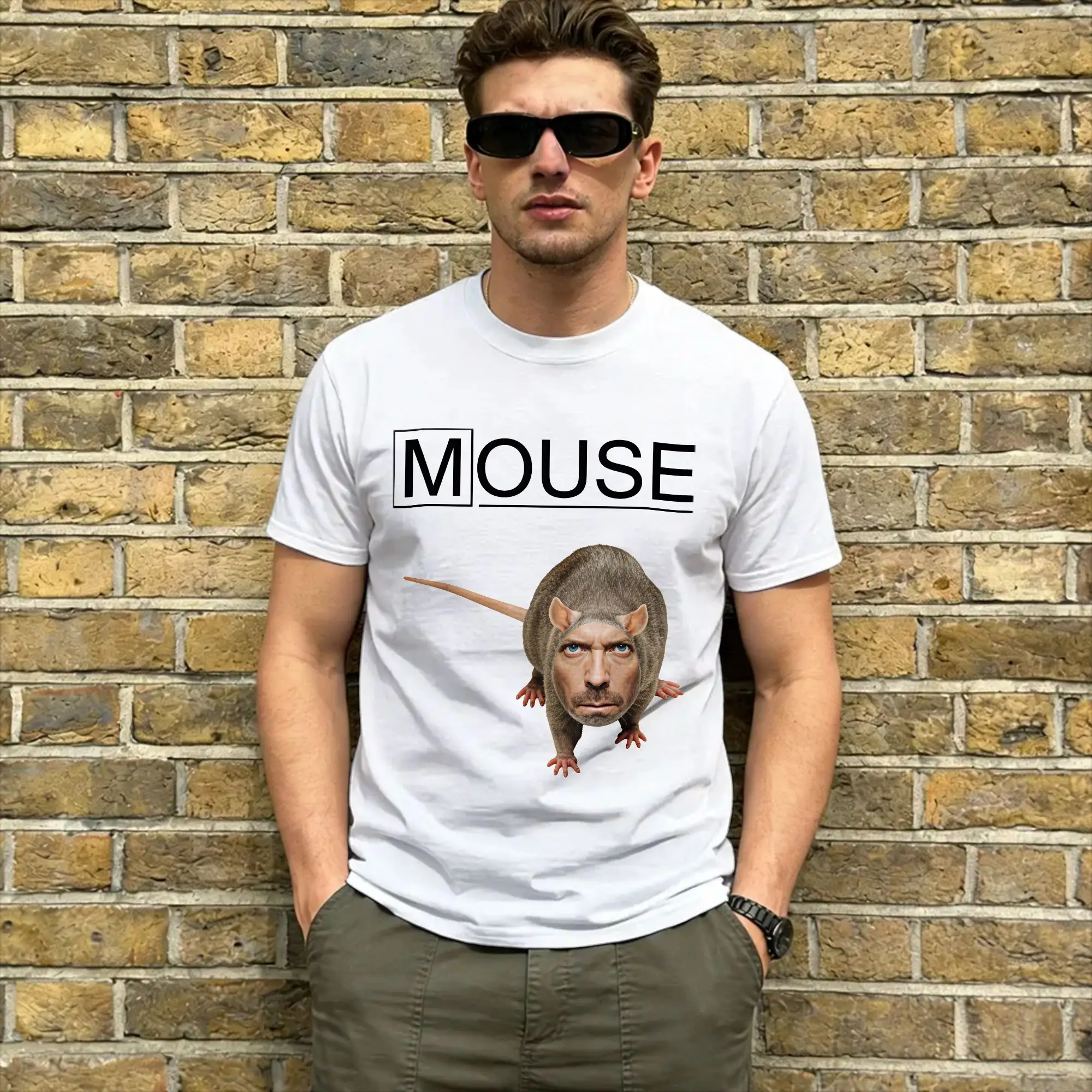 Novelty Dr Gregory House MD T-Shirt for Men Round Collar Pure Cotton T Shirt  Short Sleeve Tee Shirt Plus Size Tops