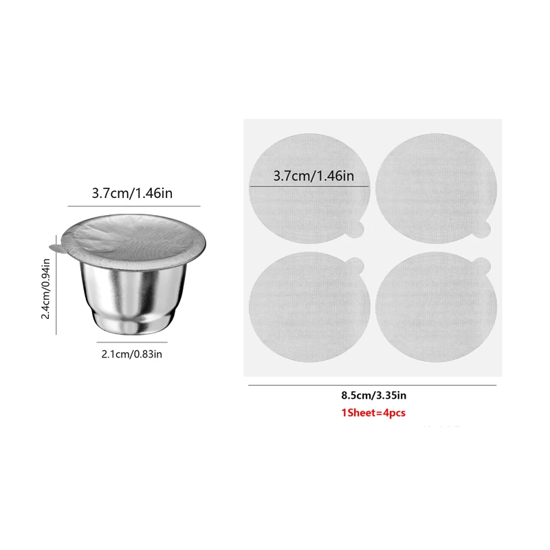 Reusable Stainless Steel Coffee Capsule For Nespresso Machine Espresso Coffee Filter Barista Tool Coffee Accessories Kitchen Sup