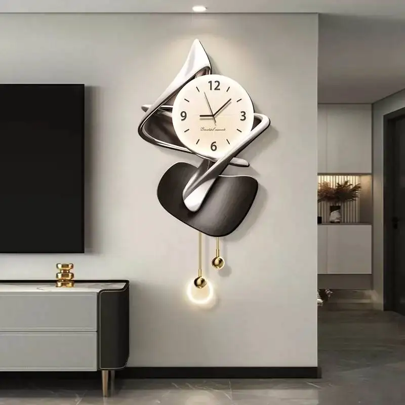 Round Upgrade Wall Clock Fashion Unique Black Cute Nordic Digital Clock Living Room Design Relojes De Pared Home Decor Items
