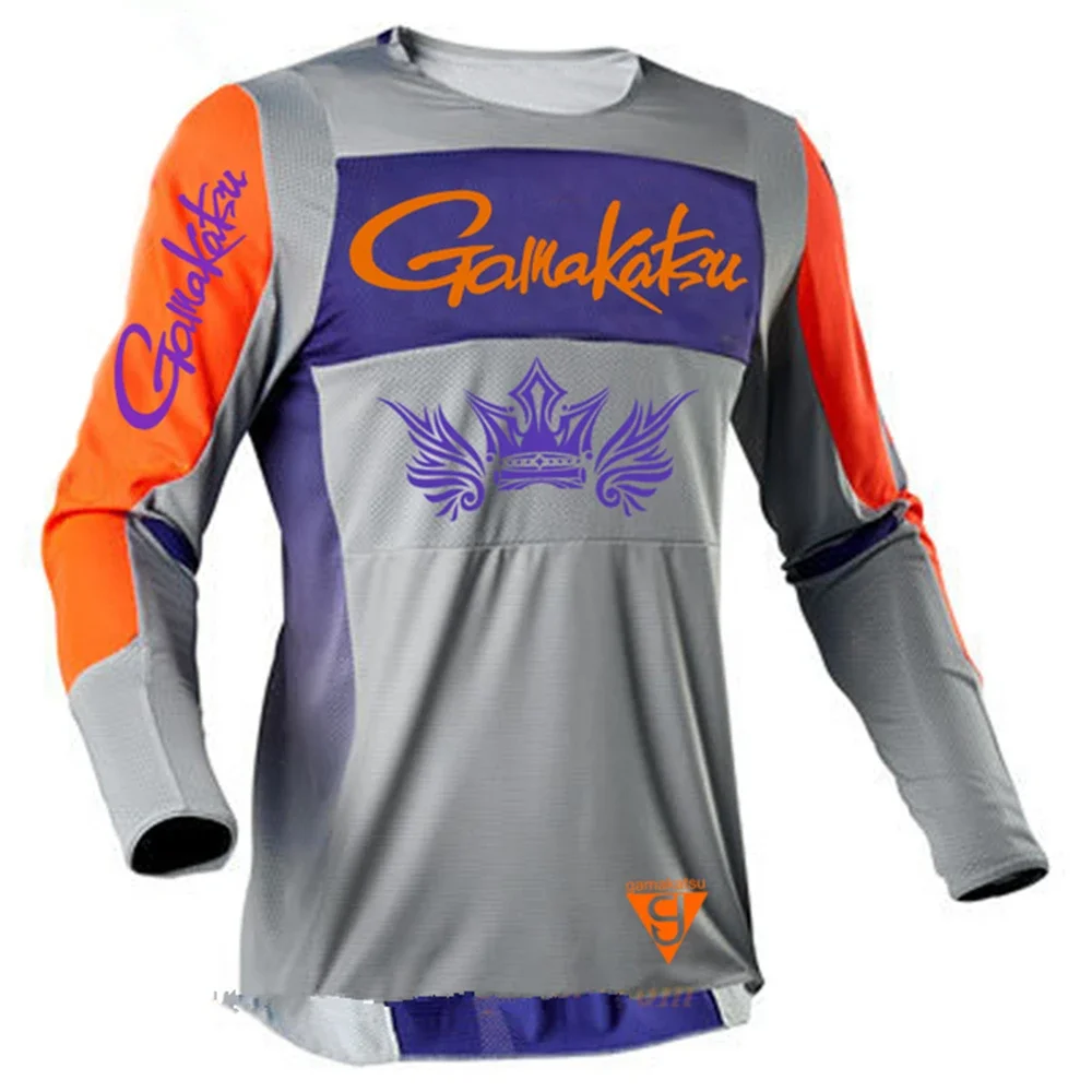 

2024 Men's Fishing UV Protection Sunscreen Spring Fishing Long-sleeved Mountain Bike Bicycle Fishing Shirt Riding Clothes