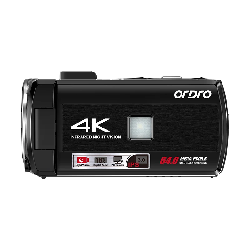 Kamera wideo ORDRO Z36 4K z 18-krotnym zoomem cyfrowym, noktowizorem na podczerwień i 64-megapikselową kamerą w stylu vintage do vlogów. — zdjęcie produktu 2