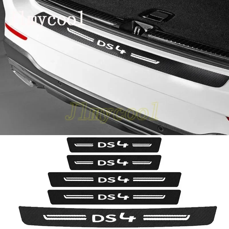 For DS4 Letter C1 C2 C3 C4 C5 C6 C8 DS3 DS4 DS5 DS6 Car Door Sill Threshold Sticker Trunk Bumper Guard Decals