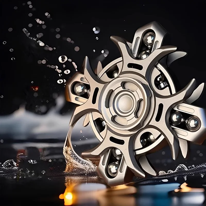 Diapasão de liga de zinco giroscópio fidget spinner som nítido ligação dupla face alívio do estresse brinquedo metal ponta do dedo giroscópio brinquedo