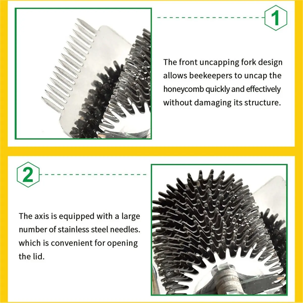 Multi-Function Gear Uncapping Fork Honey Harvesting Tool for Efficient Honey Harvesting By Beekeepers