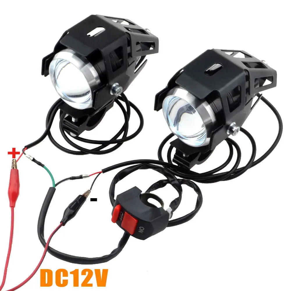 Motorcycle Headlights Mode LED U5 Fog Driving lamp Car Running Spotlight Light with Switch Motorcycles Bicycles light