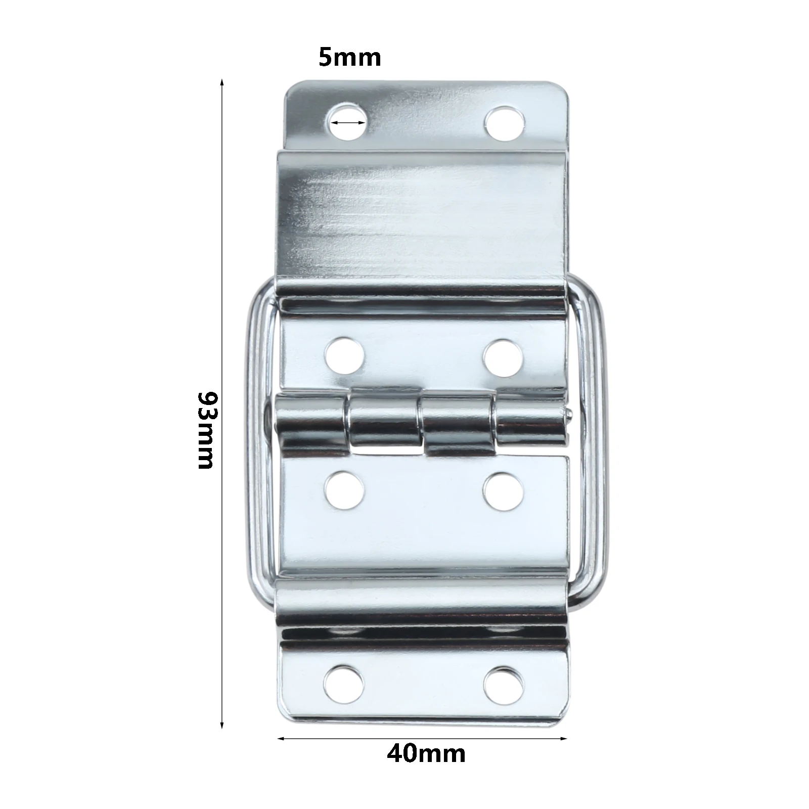 2 pz/set cerniere di supporto 8 fori 93*40mm ferro argento 2 strati cerniera del puntone fibbia posteriore Air Flight Case cassetta degli attrezzi