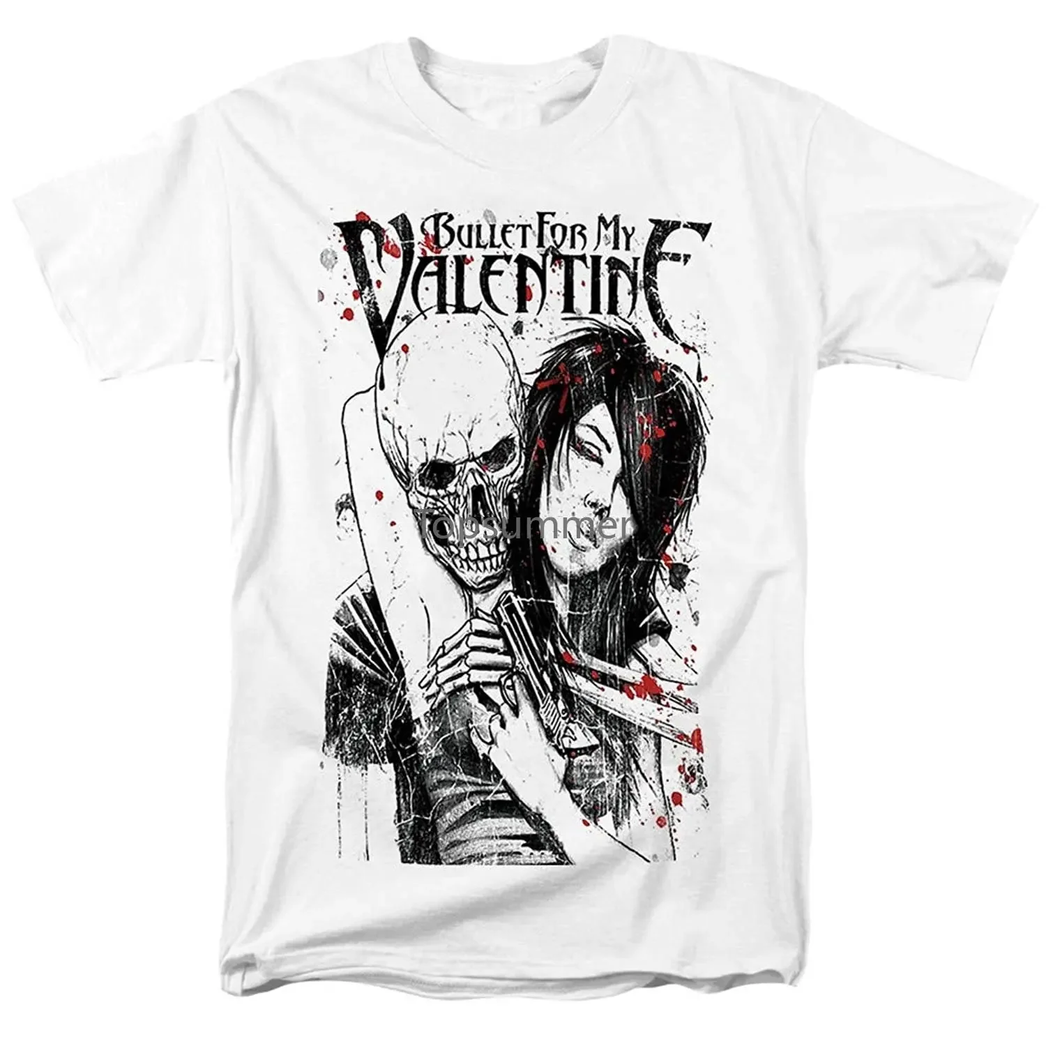 

Men'S Tshirt Short Sleeve Shirt Bullet For My Valentine Rock Tee Women Hiphop Shirts(14)