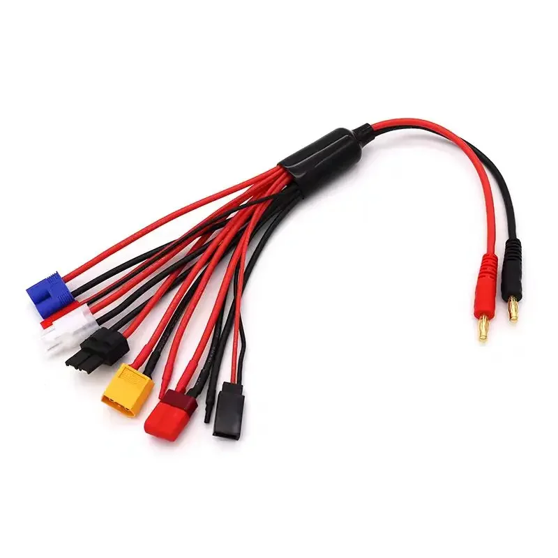 

8-in-1 Multi functional Balance Battery Charging Soft Silicone Wire XT60 Connector to XT60 XT30 T Plug JST EC3 Cable for RC