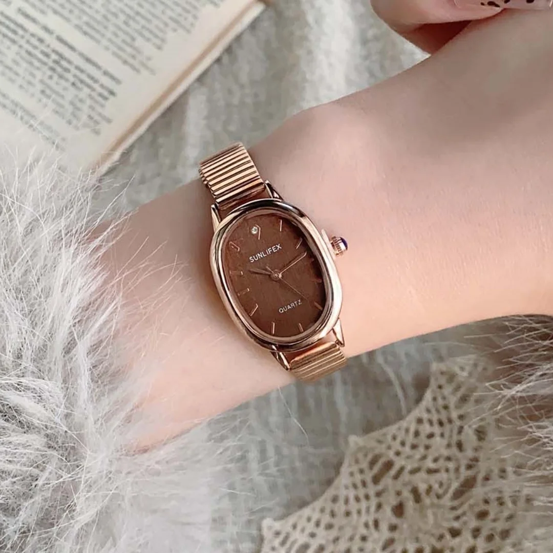 Fashion Women Quartz Watch Stainless Steel Oval Small Dial Female Clock Girl Student Wristwatch Dropshipping Relogio