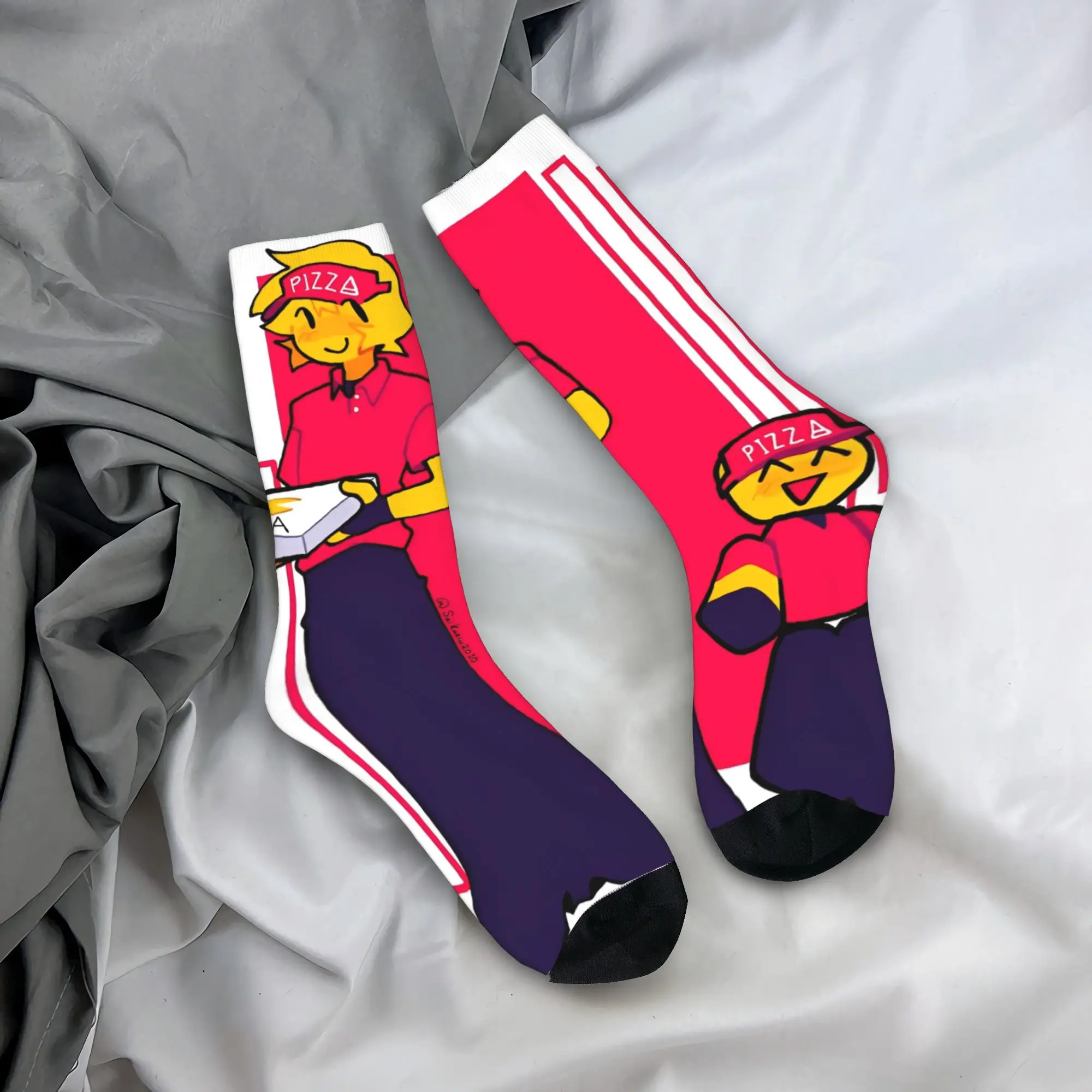 

Pizza elliot and Chance Forsaken Stockings Men Socks Soft Breathable Casual Socks Winter Climbing Non-Slip Graphic Socks Gift