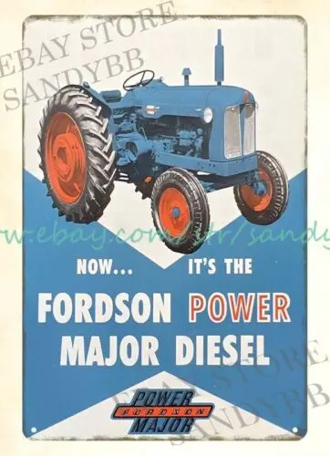 1958 FORDSON POWER MAJOR metal tin sign man cave wall restaurant pub