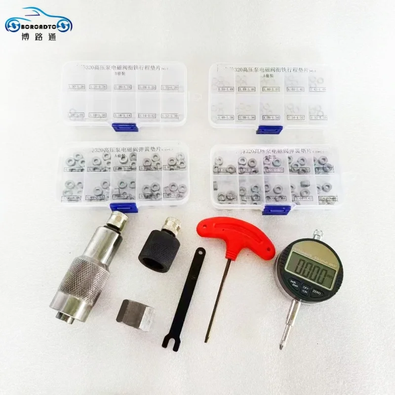 320D Diesel High Pressure Pump Electromagnetic Solenoid Valve Armature Spring Adjust Shim Washer for CAT Repair