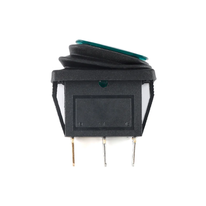 KCD3 3-pin 12V/220V LED light on / off rectangular long rocker switch waterproof IP67 automobile instrument panel ship type