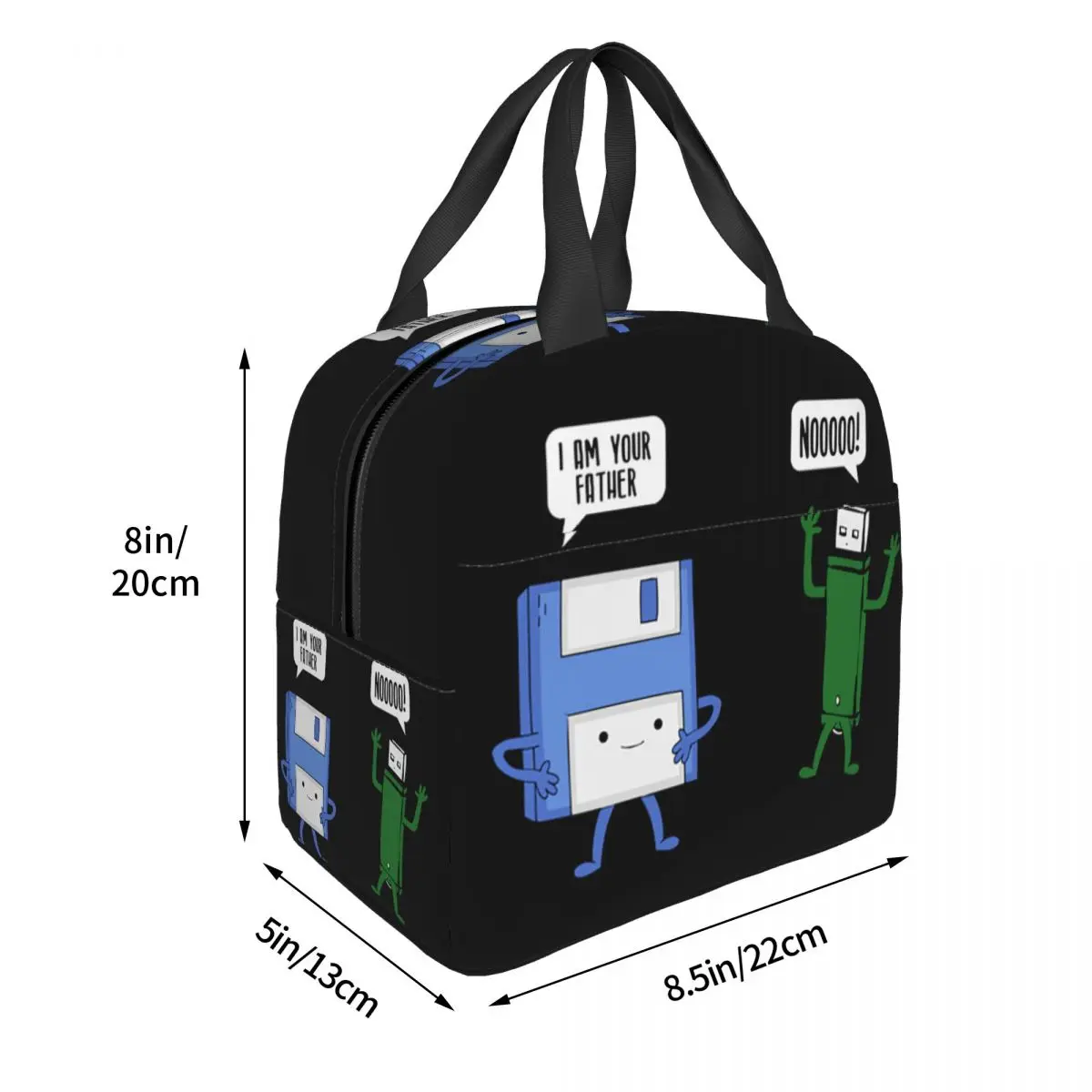 Programmer I'm Your Father Floppy Disk Funny Lunch Bags Insulated Bento Box Portable Lunch Tote Picnic Bags Thermal Bag