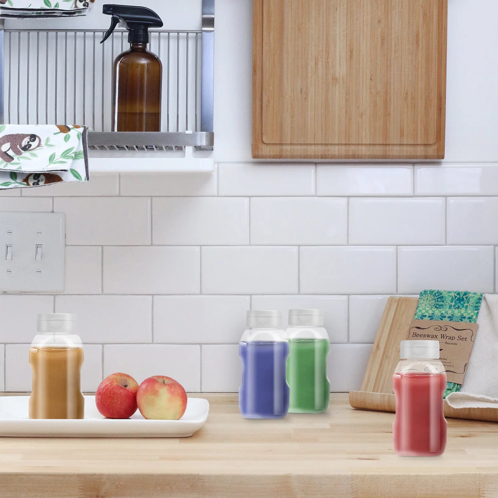 Botellas exprimibles, dispensadores de condimentos, Material ecológico de calidad alimentaria, fácil de extruder, condimentos para ensalada, Ketchup, mostaza, 4 Uds.