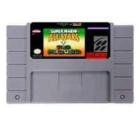 Salva File Super Marioed All Stars + Super Marioed World NTSC 16 Big grey Game Card per lettore di giochi versione USA