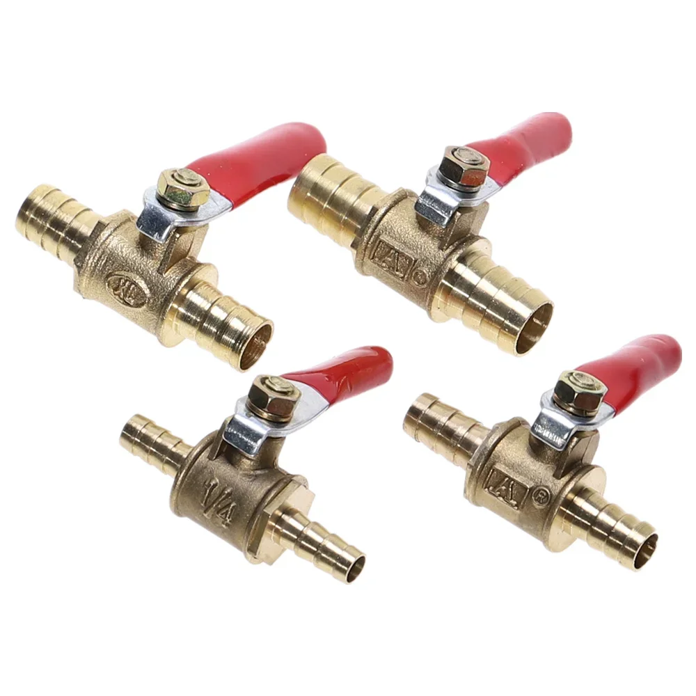 

6mm-12mm Hose Barb Inline Brass Water Oil Air Gas Fuel Line Shutoff Ball Valve Pipe Fittings