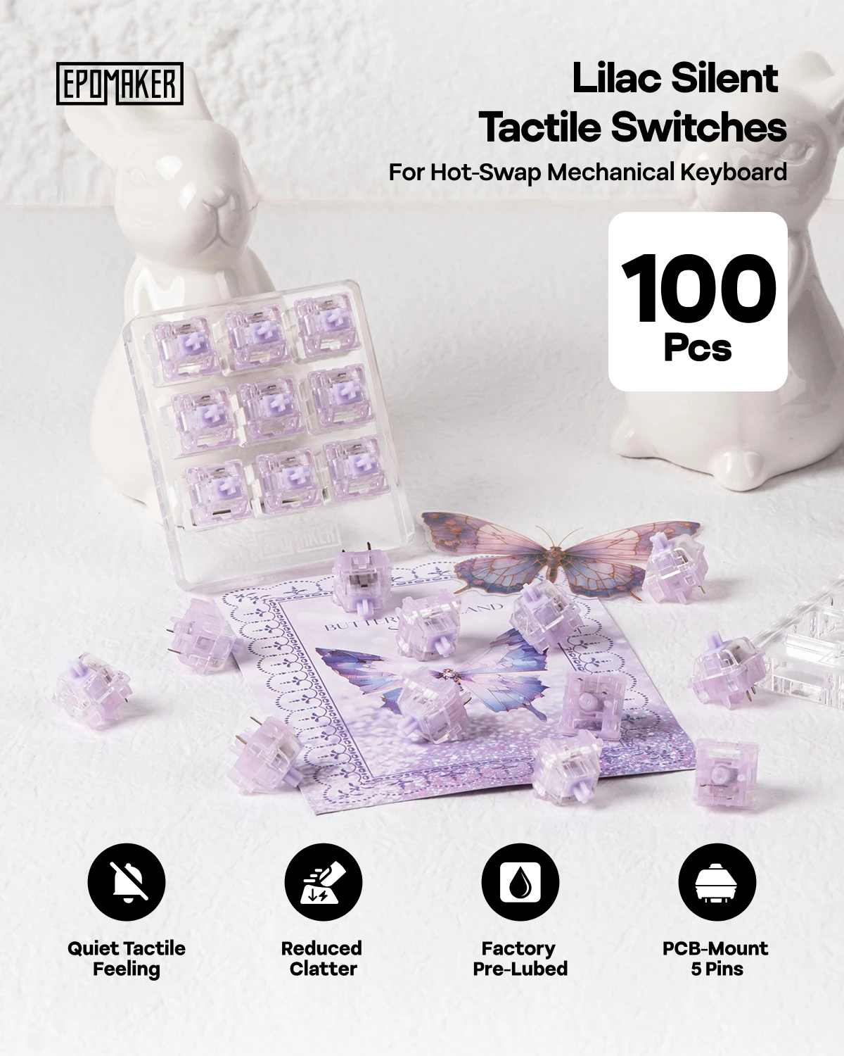 100 ชิ้น EPOMAKER ชุดสวิตช์สัม - Mechanical Switch Tester บทวิจารณ์และราคา