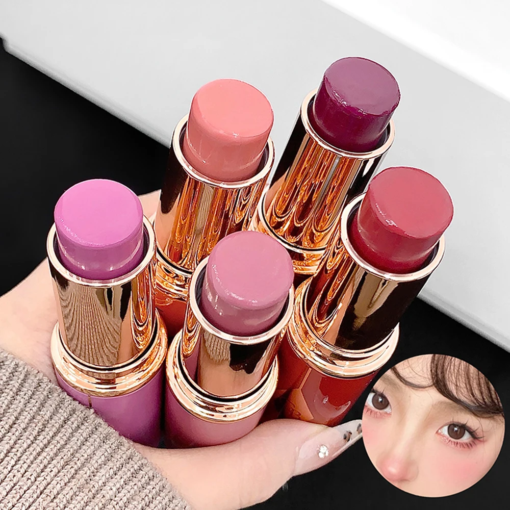 GEGE BEAR Blush Stick Idratante Colorato ad Alta Pigmentazione, Crema Blush Effetto Seta Illuminante, Tubetti Cosmetici, Contouring Opaco