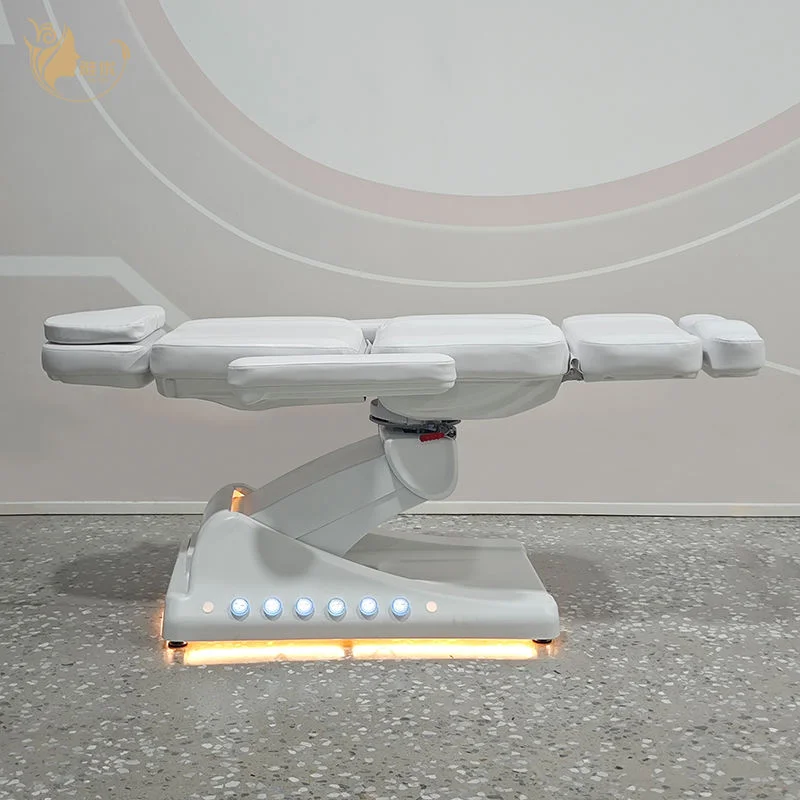 Electric Massage Table Metal Frame Synthetic Leather Upholstery Adjustable Spa Bed For Professional Beauty Salon Therapy Room