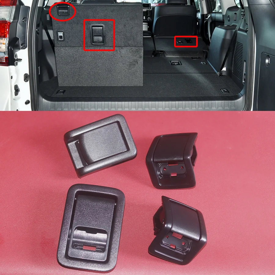 1Pc Black Second/Third Row Seat Handle Rear Control Buckle Backrest Down Switch For Toyota Land Cruiser Prado LC150 Lexus GX400