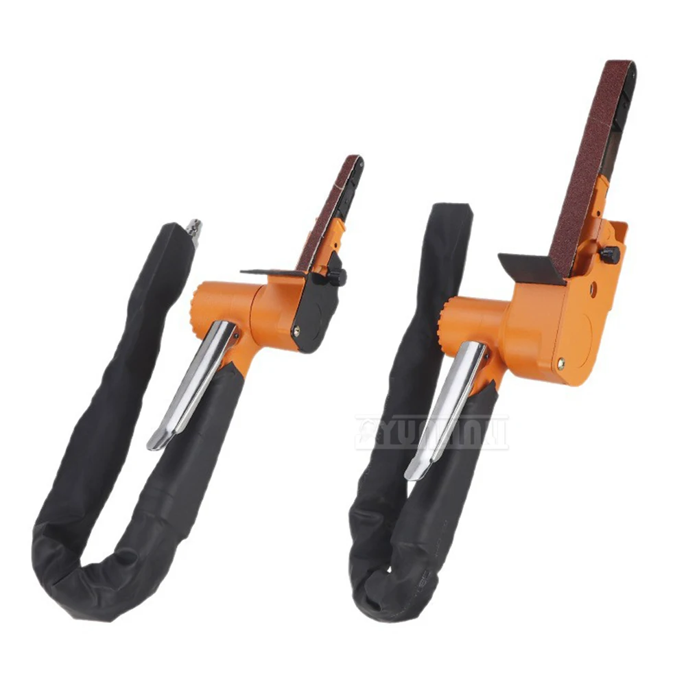 Powerful Pneumatic Belt Sander with Sound-Dampening Handheld Belt Sander, Polisher, High-Speed Belt Sander, and Grinder