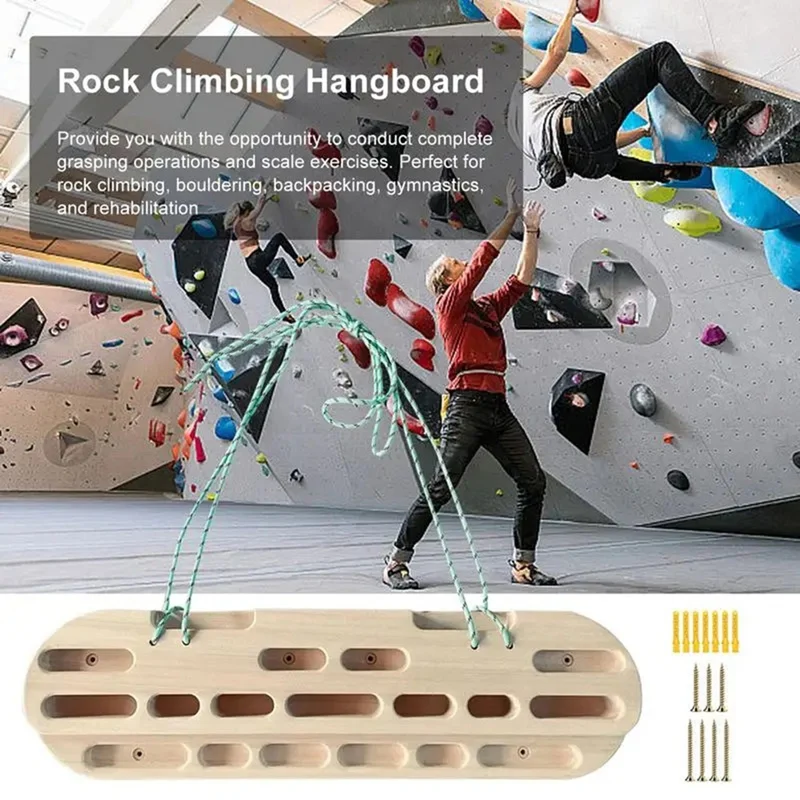 Climbing Fingerboard Strength Rock Board Portable Pull-Up Rock Climbing Hangboard Grip Strengthener Forearm Exerciser