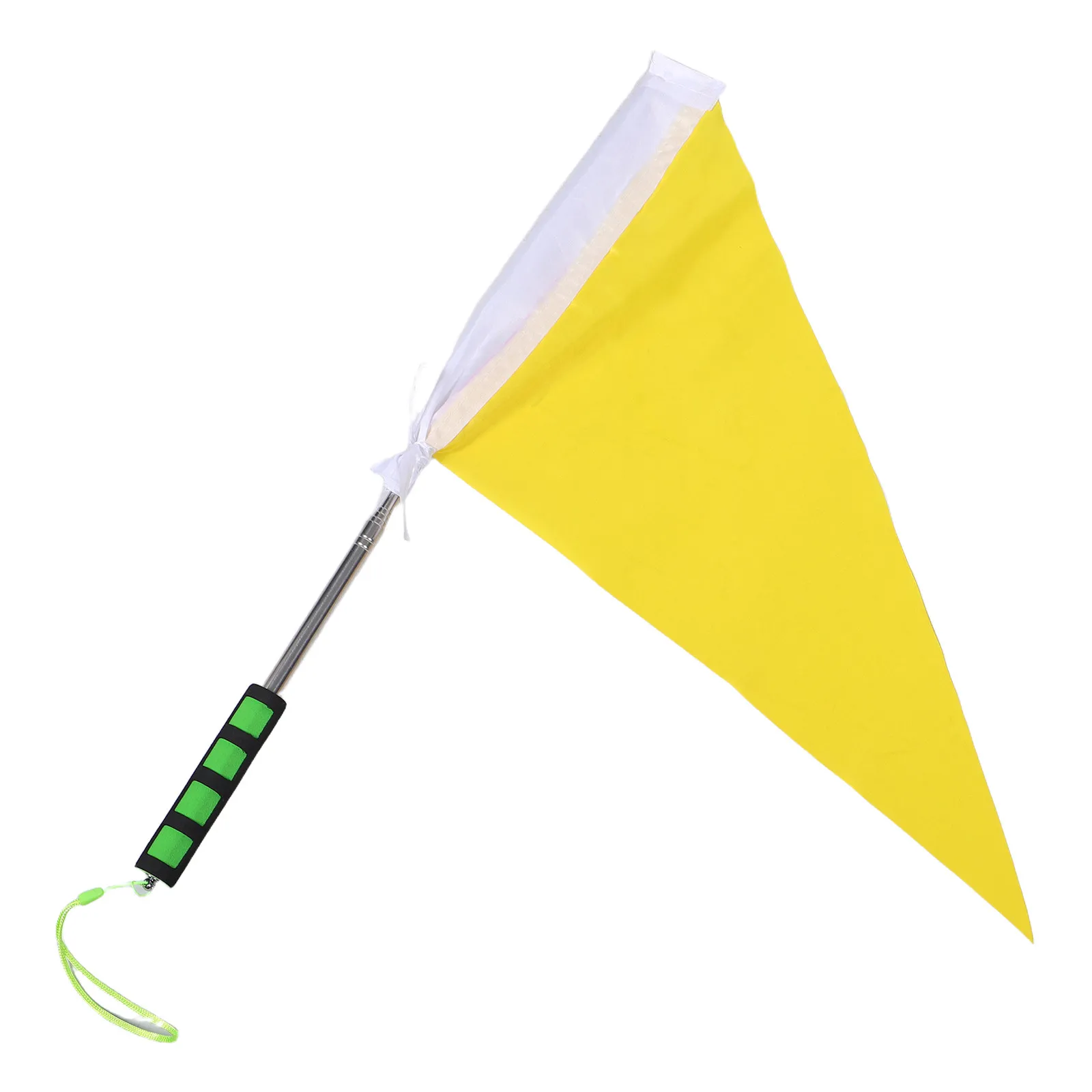 1Set Telescopic Teaching Flagpole High Visibility Portable Stainless Steel Handheld Flagpole Adjustable Leader Guidance Outdoor